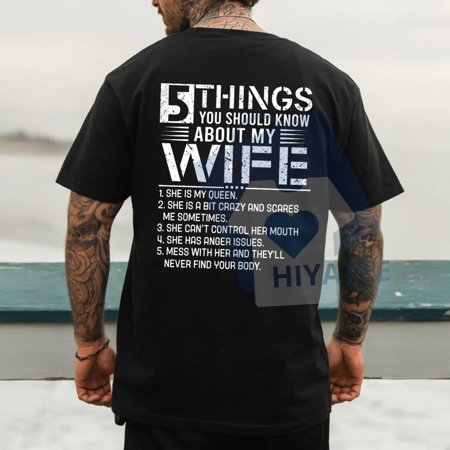 5 Things You Should Know About My Wife T-Shirt – Funny Husband Graphic Tee & Gift - Hiyatee