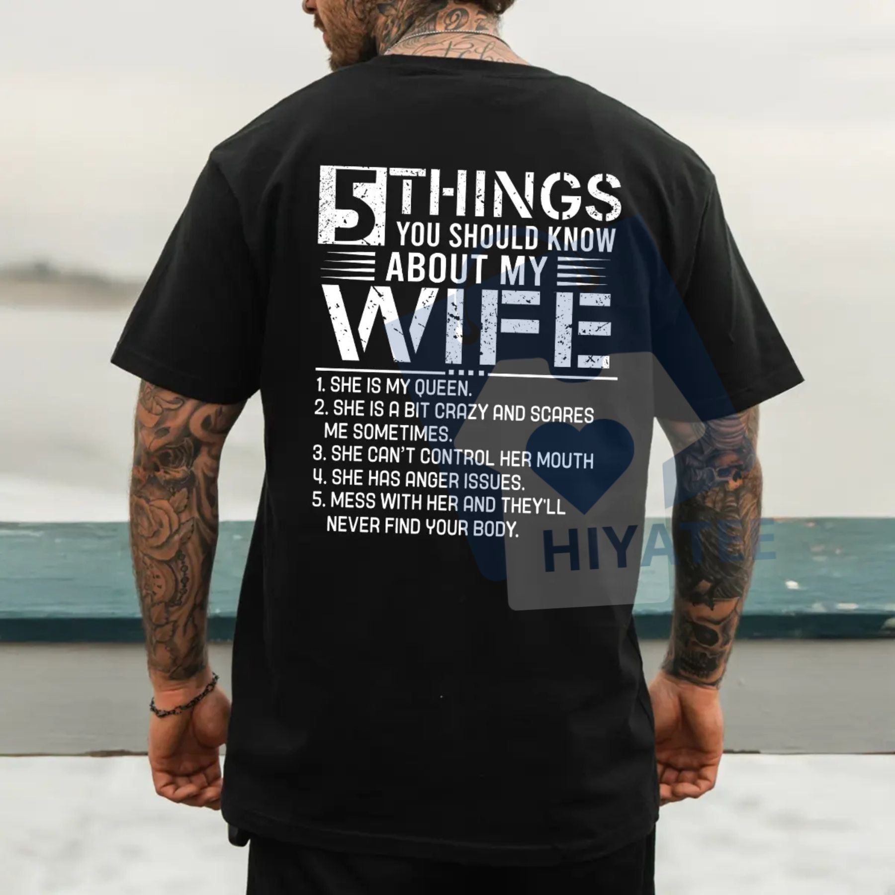 5 Things You Should Know About My Wife T-Shirt – Funny Husband Graphic Tee & Gift - Hiyatee