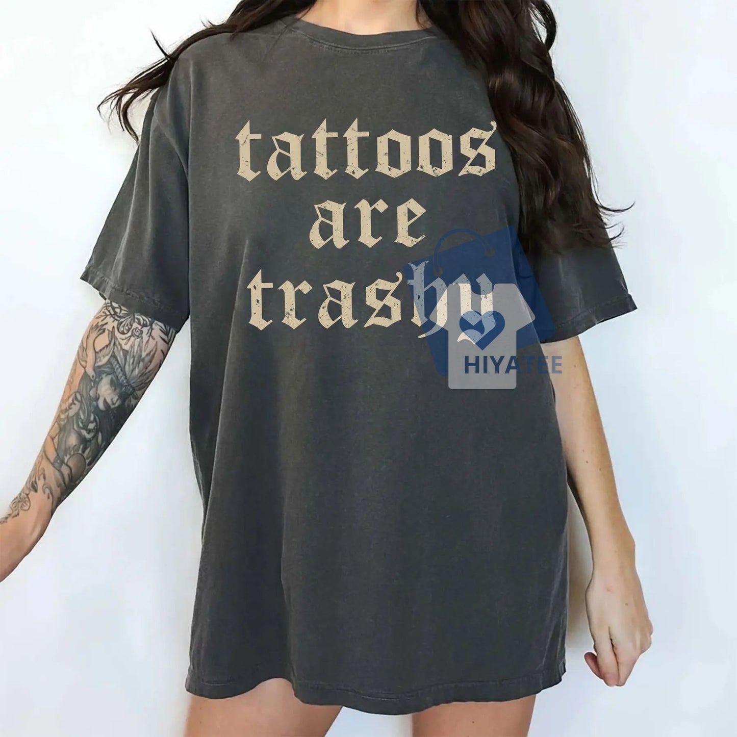 Tattoos Are Trashy Retro Graphic Tee – Funny Tattoo Lover Gift Shirt