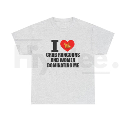 "I Heart Crab Rangoons" – Funny Ironic Meme Streetwear Graphic Top
