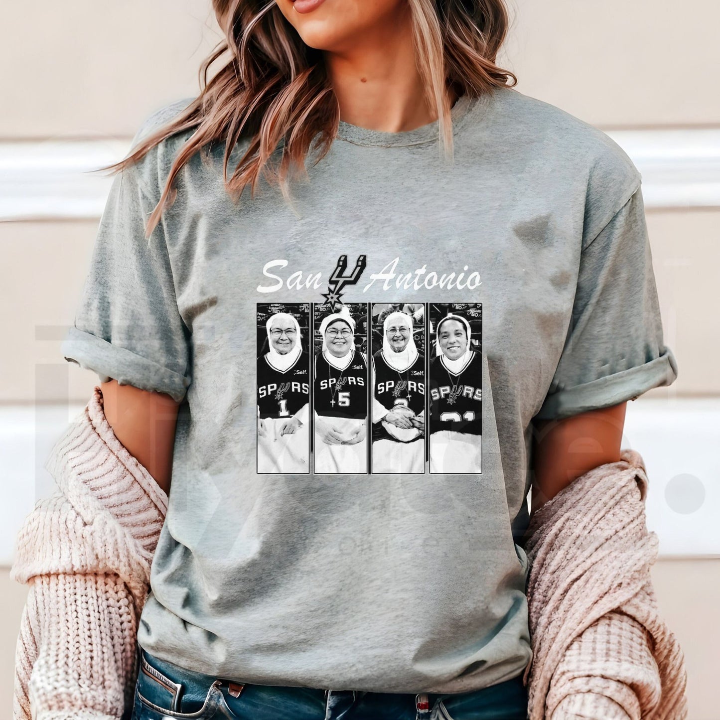 Vintage San Antonio Basketball Nuns T-Shirt – Retro Spurs Fan Graphic Tee