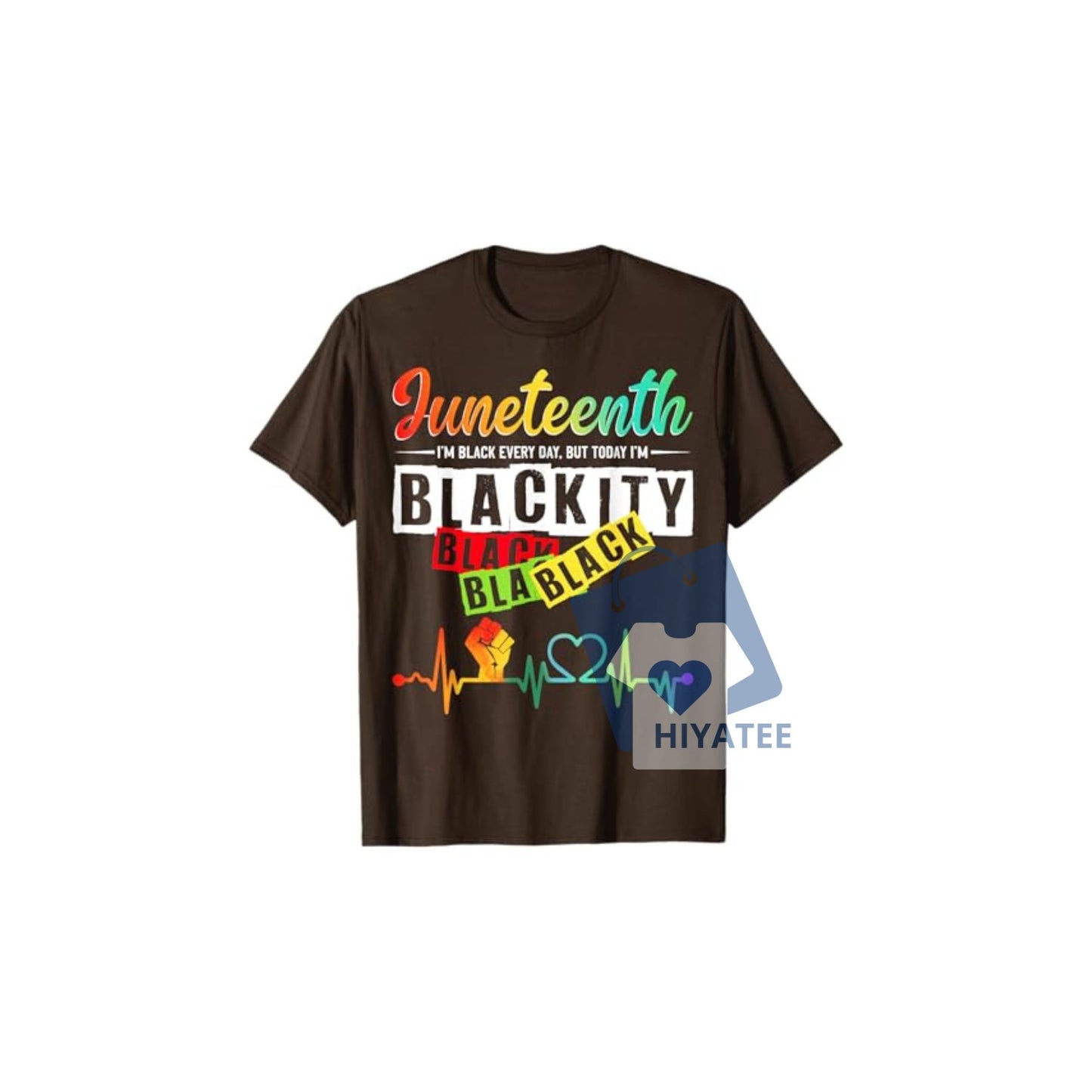 Men’s Juneteenth “Blackity Heartbeat” T-Shirt – Black History Hip-Hop Cotton Tee