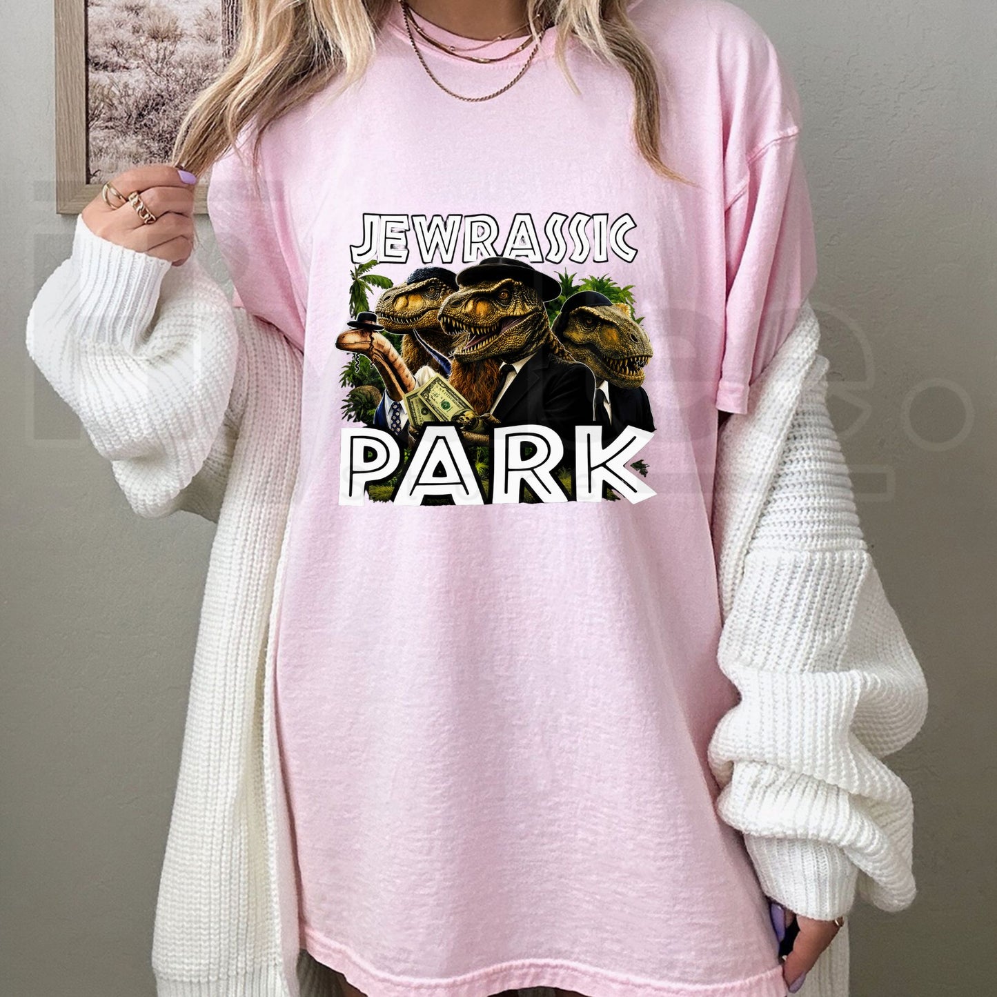 Jewrassic Park Funny Graphic T-Shirt