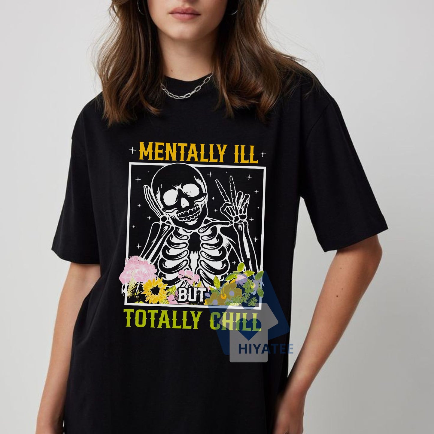 Mentally Ill But Totally Chill T-Shirt – Funny Fall Pumpkin Season Tee