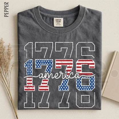 Comfort Colors 1776 Land of the Free Shirt – 250th America Anniversary Independence Day Tee, Fourth of July Gift