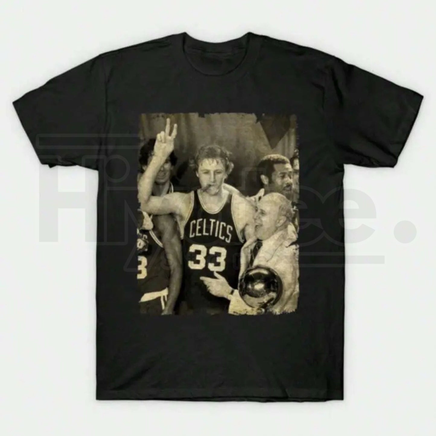 "Larry Legend" Retro 90s – Larry Bird Black Vintage Graphic Top
