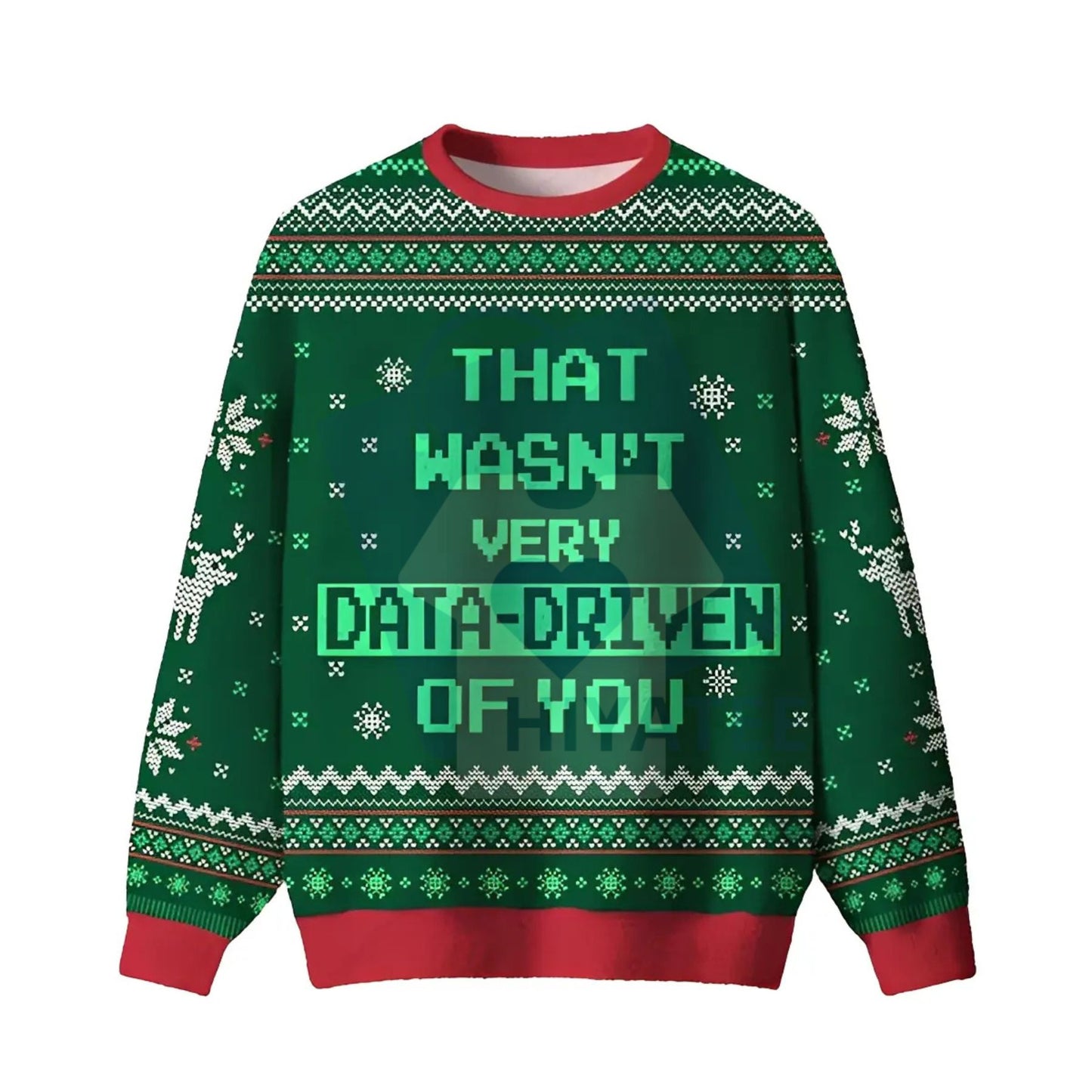 Geeksoutfit Geek Style Ugly Christmas Sweater – Crew Neck Long Sleeve Knit