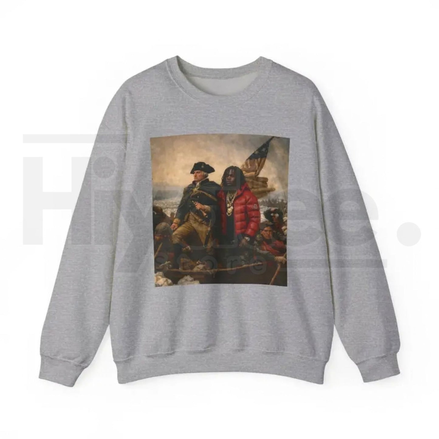 Chief K x Washington Sweatshirt: Crossing the Delaware Meme History Crewneck