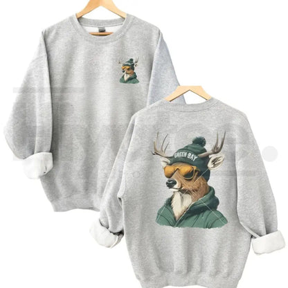 Vintage Spirit Animal Football Sweatshirt – City Team Graphic Pullover, Retro Game Day Crewneck, Casual Cozy Sweatshirt