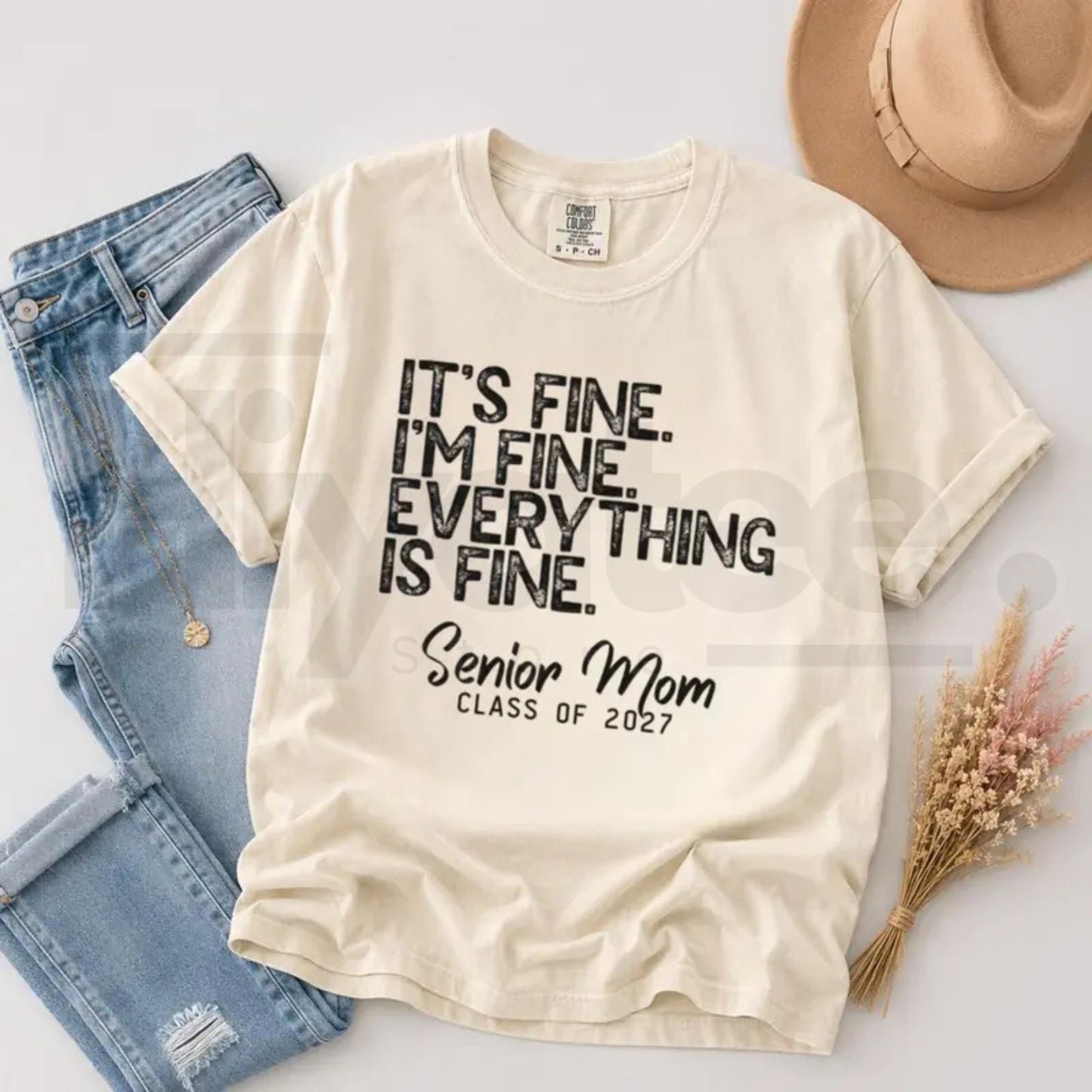 Comfort Colors Class of 2027 Senior Mom Shirt