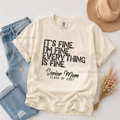 Comfort Colors Class of 2027 Senior Mom Shirt