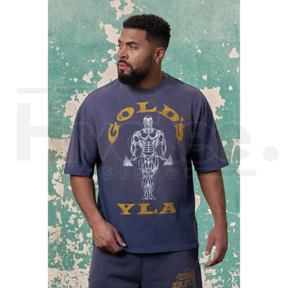Gold's Iron Legacy Icon Tee – Classic Bodybuilding Graphic T-Shirt