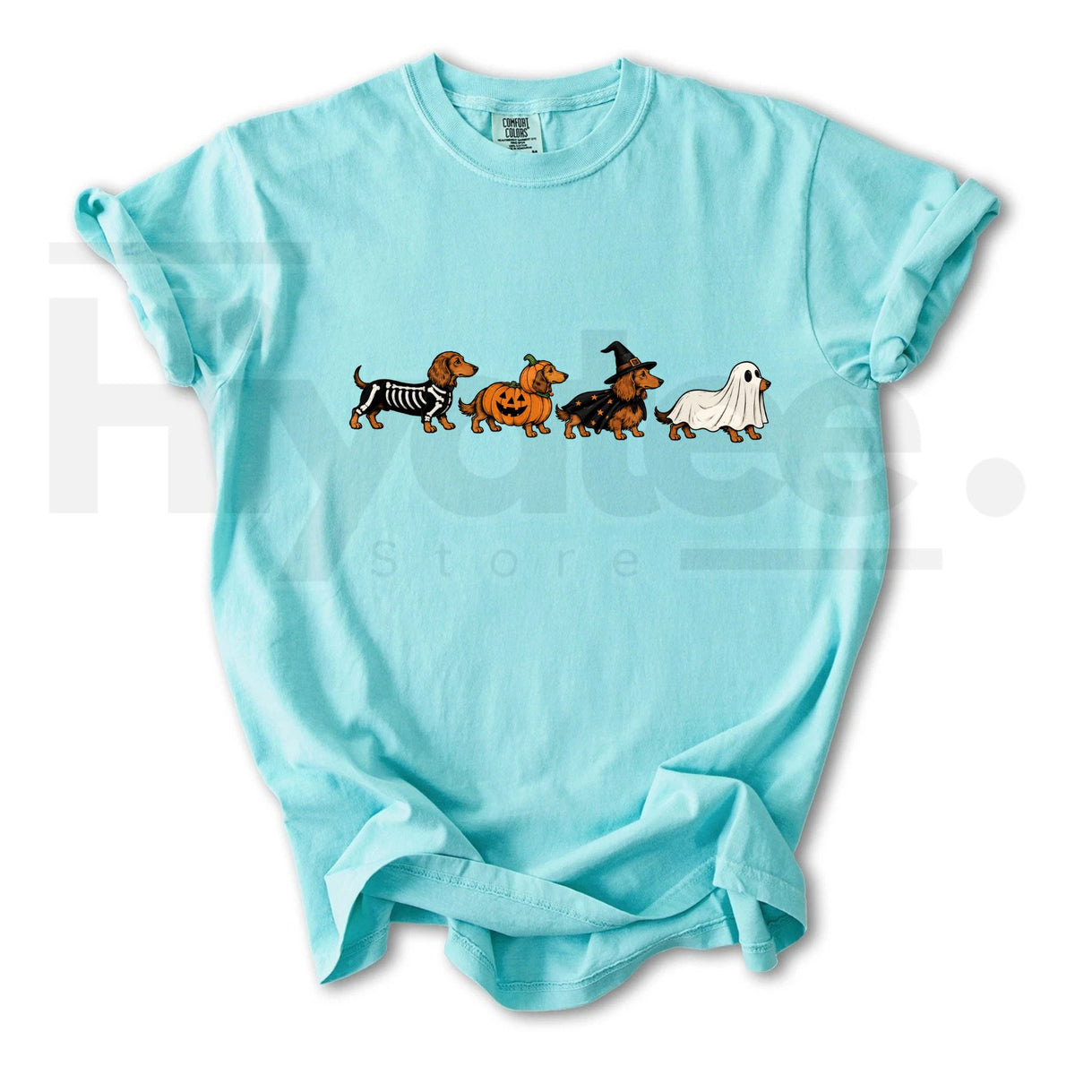 Halloween Dachshund Wiener Dog Spooky Season Comfort Colors Tee