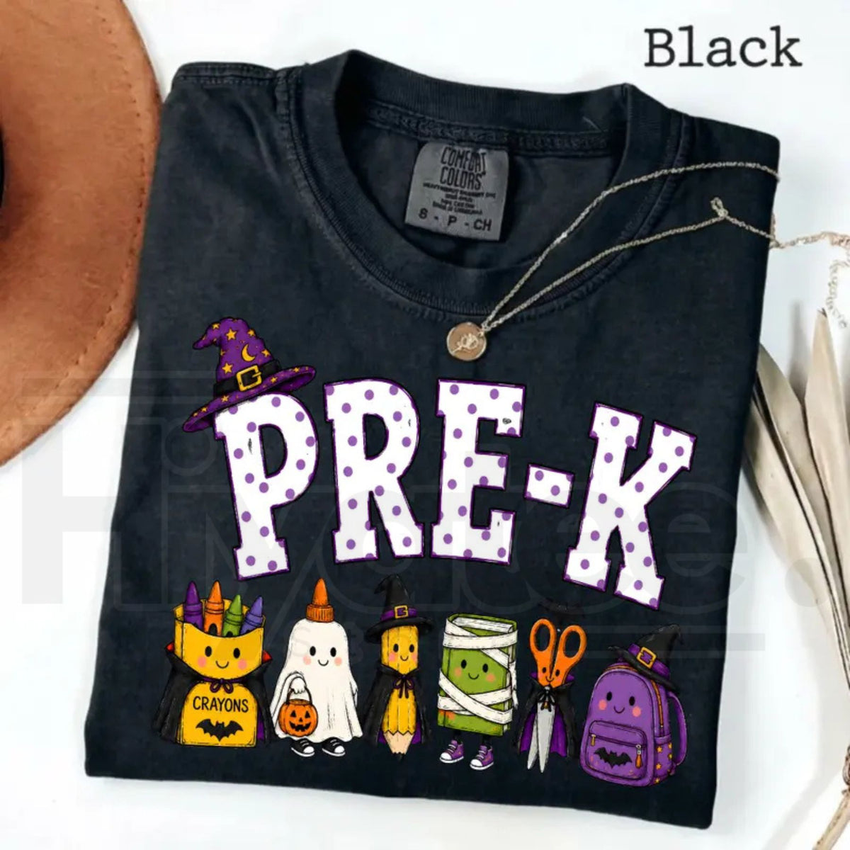 Comfort Colors Halloween Teacher Shirt Spooky Pencil Cute Fall Classroom Tee