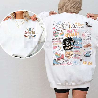 Romance Heated Rivalry Shirt: Hollanov Couple Hockey Rivals Sweatshirt