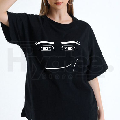 Roblox Minimalist Face Graphic T-Shirt – Sarcastic Expression Tee