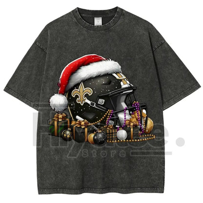 Football Team Vintage Washed T-Shirt – Retro Distressed Graphic Tee, Unisex Streetwear