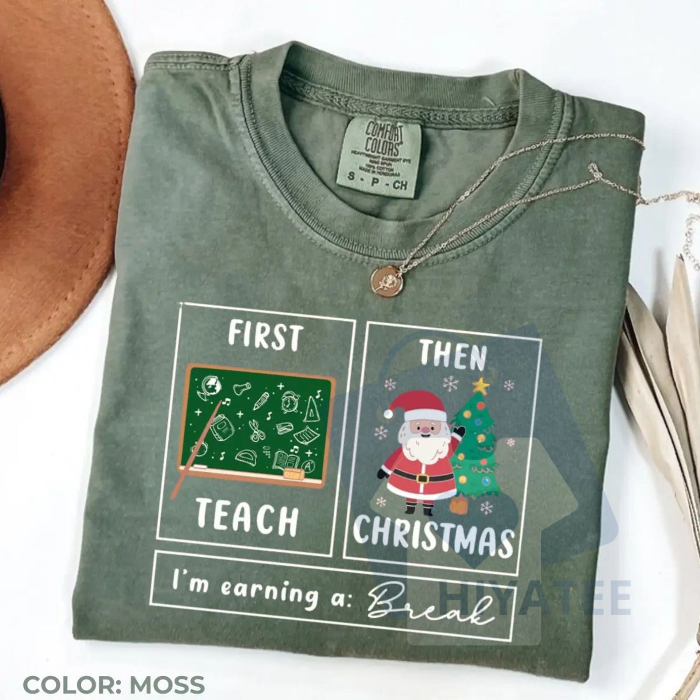 Comfort Colors "First Teach The Christmas" Shirt – Teacher Break Special Education Tee