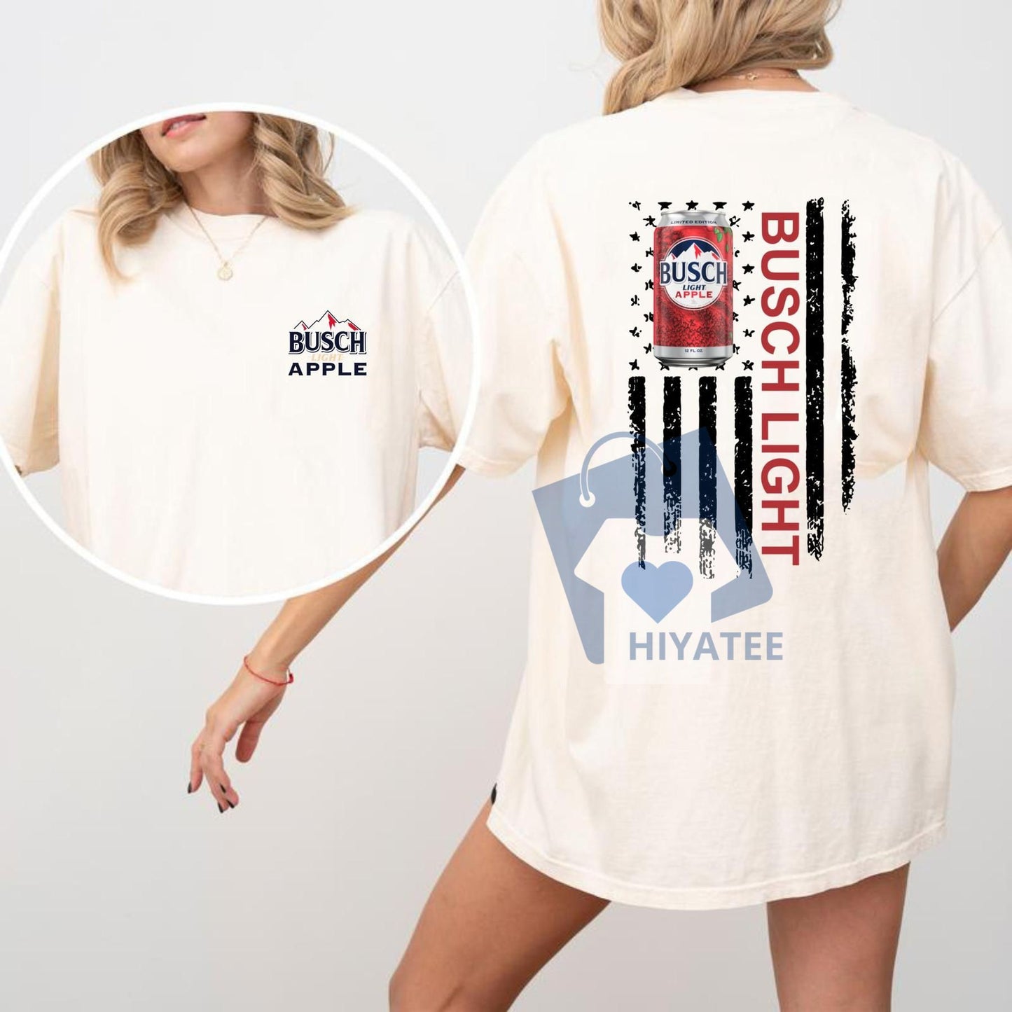 Busch Light Apple American Flag Shirt – Patriotic Beer Tee for Men