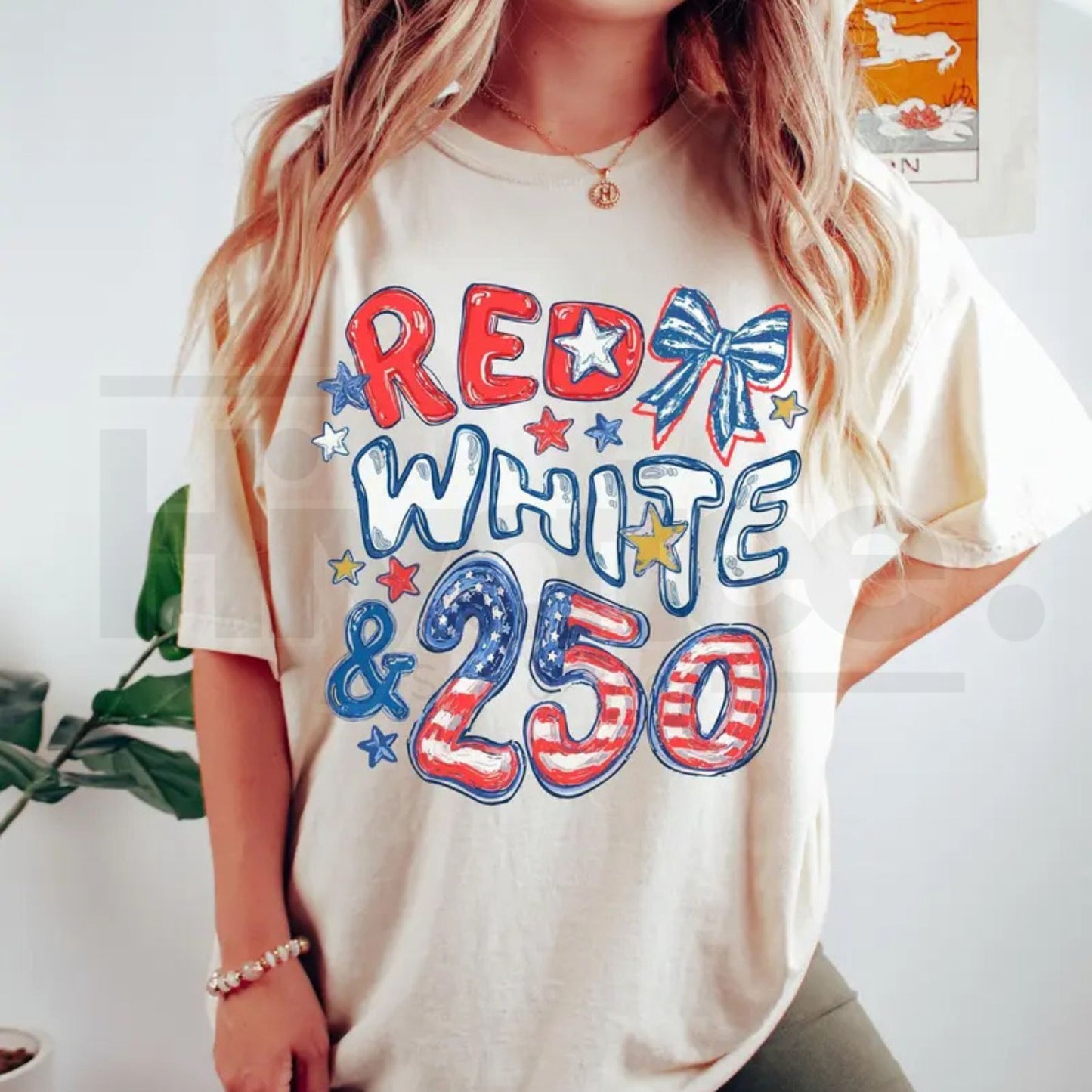 Comfort Colors® 250th Anniversary Shirt – Red White and 250 Preppy Patriotic Tee