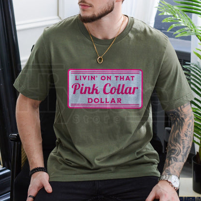 "Pink Collar Dollar" – Vintage Western Hot Pink Graphic Top