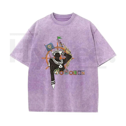 Josuke Higashikata Retro Wash T-Shirt – Anime Inspired Cotton Graphic Tee