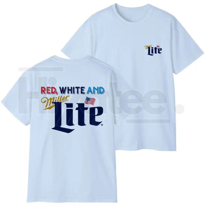 Red White And Lite T-Shirt – Colorful 4th of July America Graphic Tee