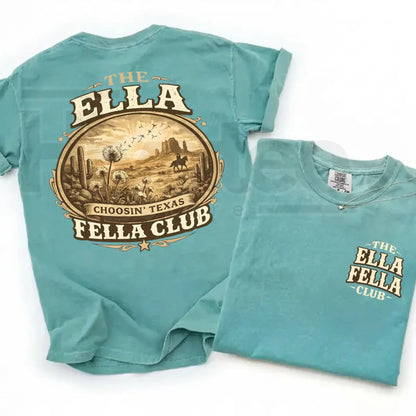 Comfort Colors® Ella Fella Club Texas Western Graphic Tee – Cowboy Rodeo Desert Shirt