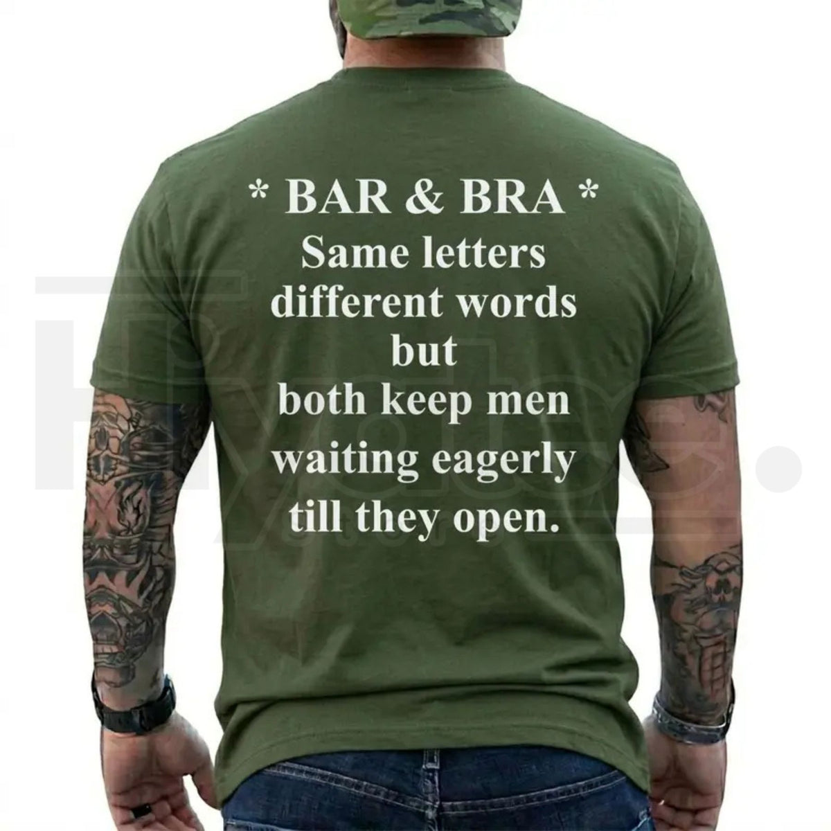 Bar & Bra Same Letters Funny Men’s T-Shirt – Graphic Joke Tee