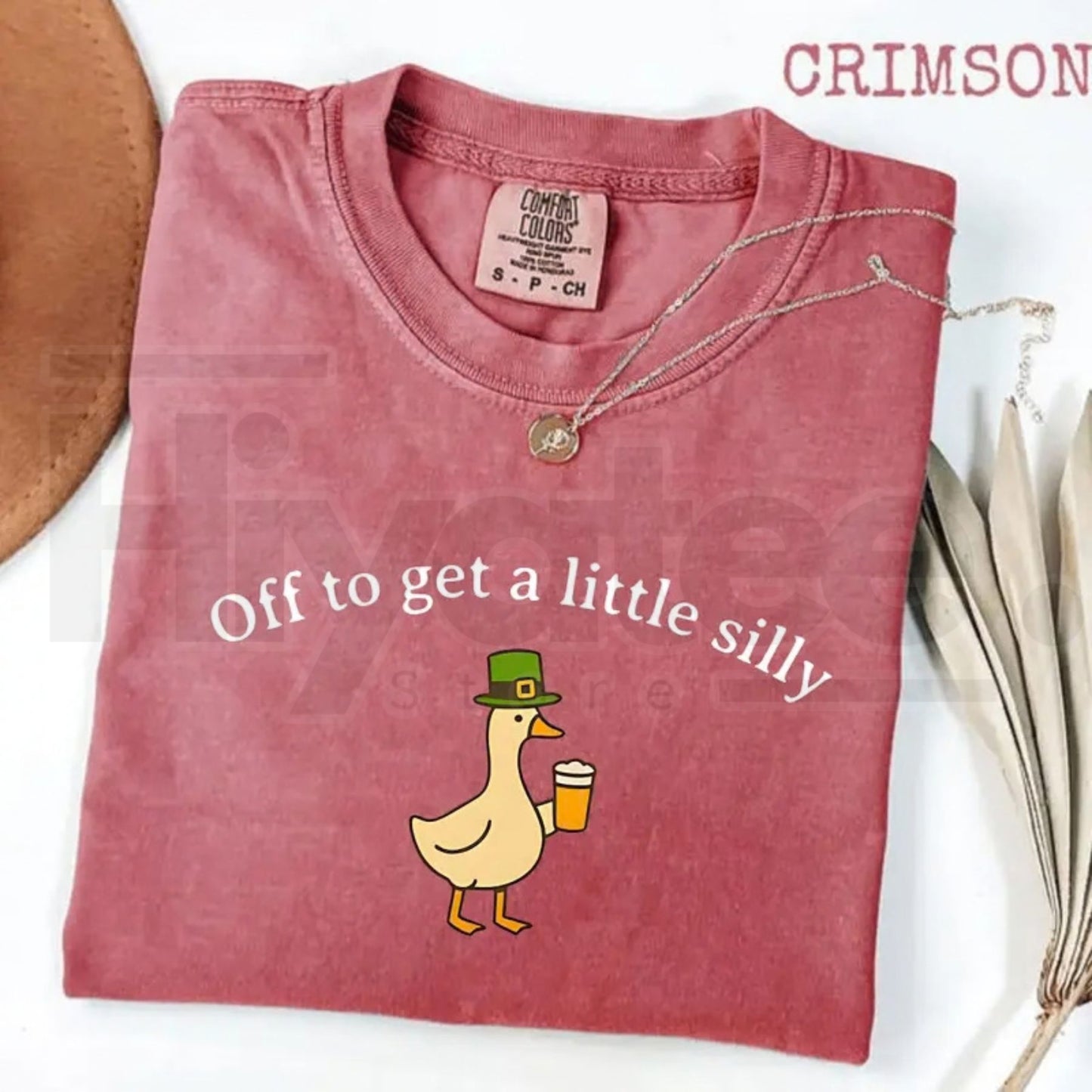 Comfort Colors® Off To Get A Little Silly T-Shirt – St. Patrick’s Day Goose Shirt, Funny Irish St. Paddy’s Day Graphic Tee