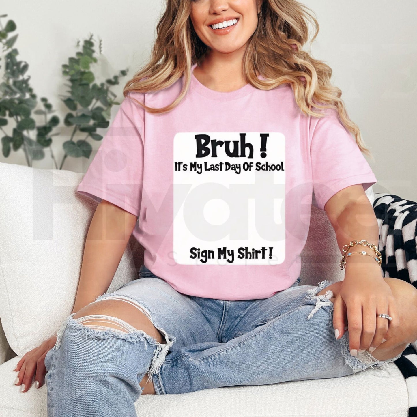 "Bruh It’s My Last Day" – Sign My T-Shirt Funny School Send-Off Top