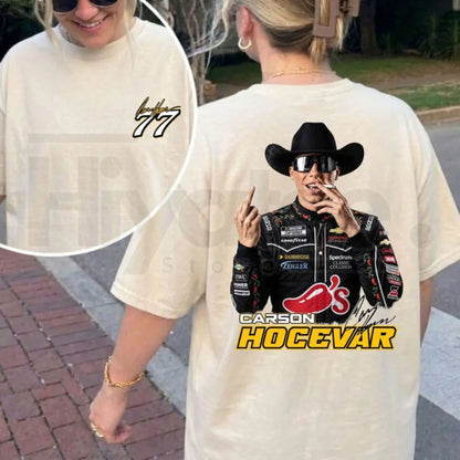 Carson Hocevar Fight T-Shirt – Vintage NASCAR Racing Graphic Tee #77