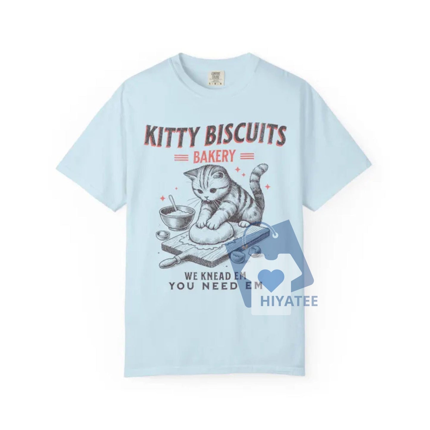 Cat Biscuit Shirt – Cute Kitty Bakery Retro Graphic T-Shirt, Vintage Style Cat Lover Tee