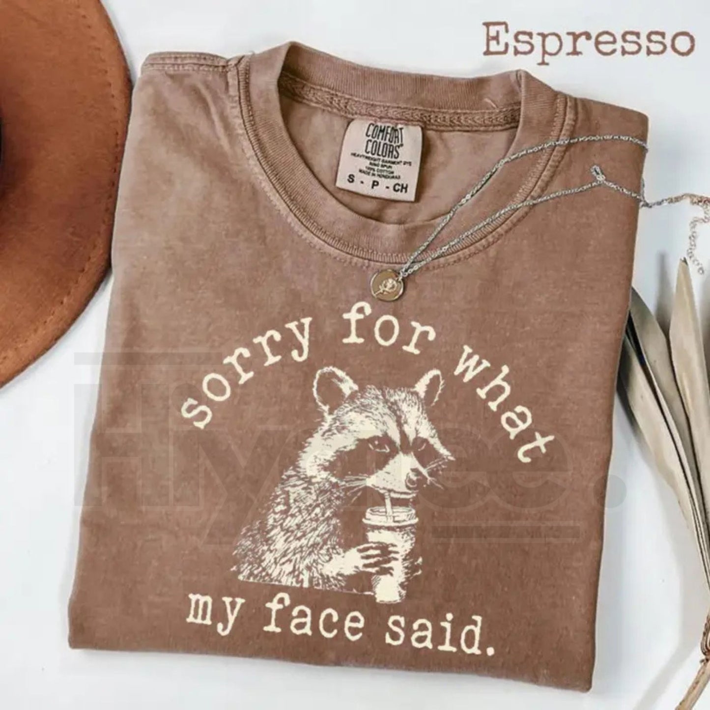 Comfort Colors® Sorry For What My Face Said Shirt – Sarcastic Raccoon Graphic Tee