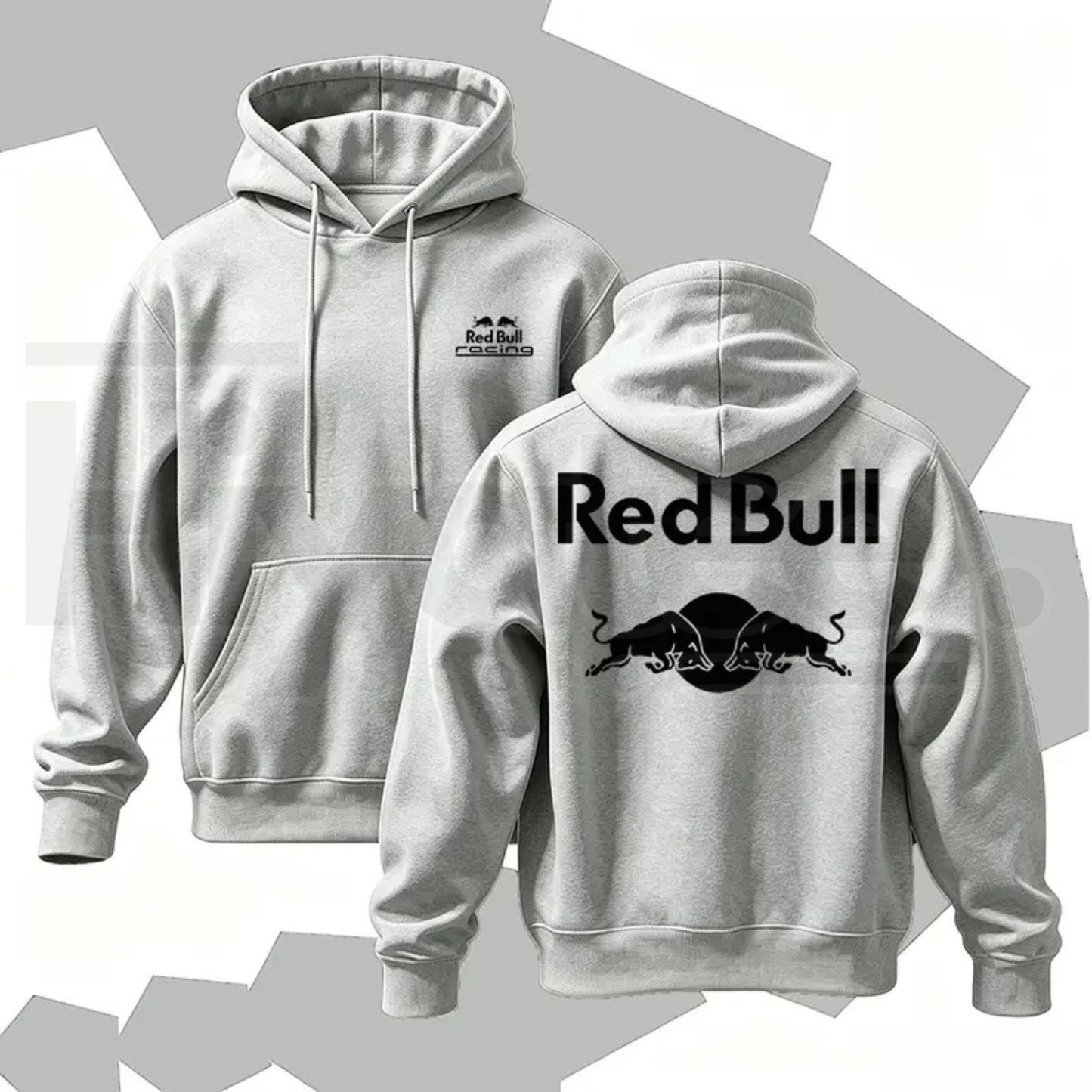 Vintage Racing Graphic Hoodie – Men's Cotton Pullover, Bold Back Print Casual Streetwear Long Sleeve Top