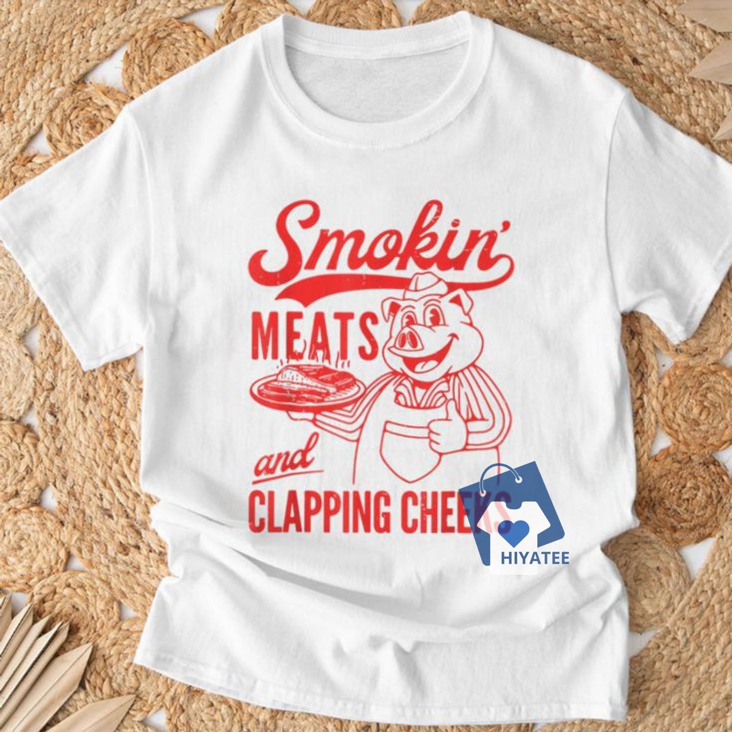 Old Row Smoking Meats & Clapping Cheeks Shirt – Funny BBQ & Humor Tee