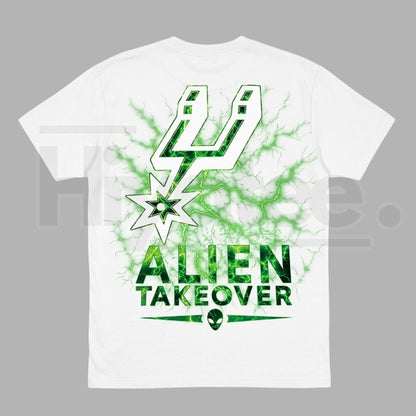 Retro Alien Takeover T-Shirt – Vintage Sci-Fi UFO Extraterrestrial Graphic Tee