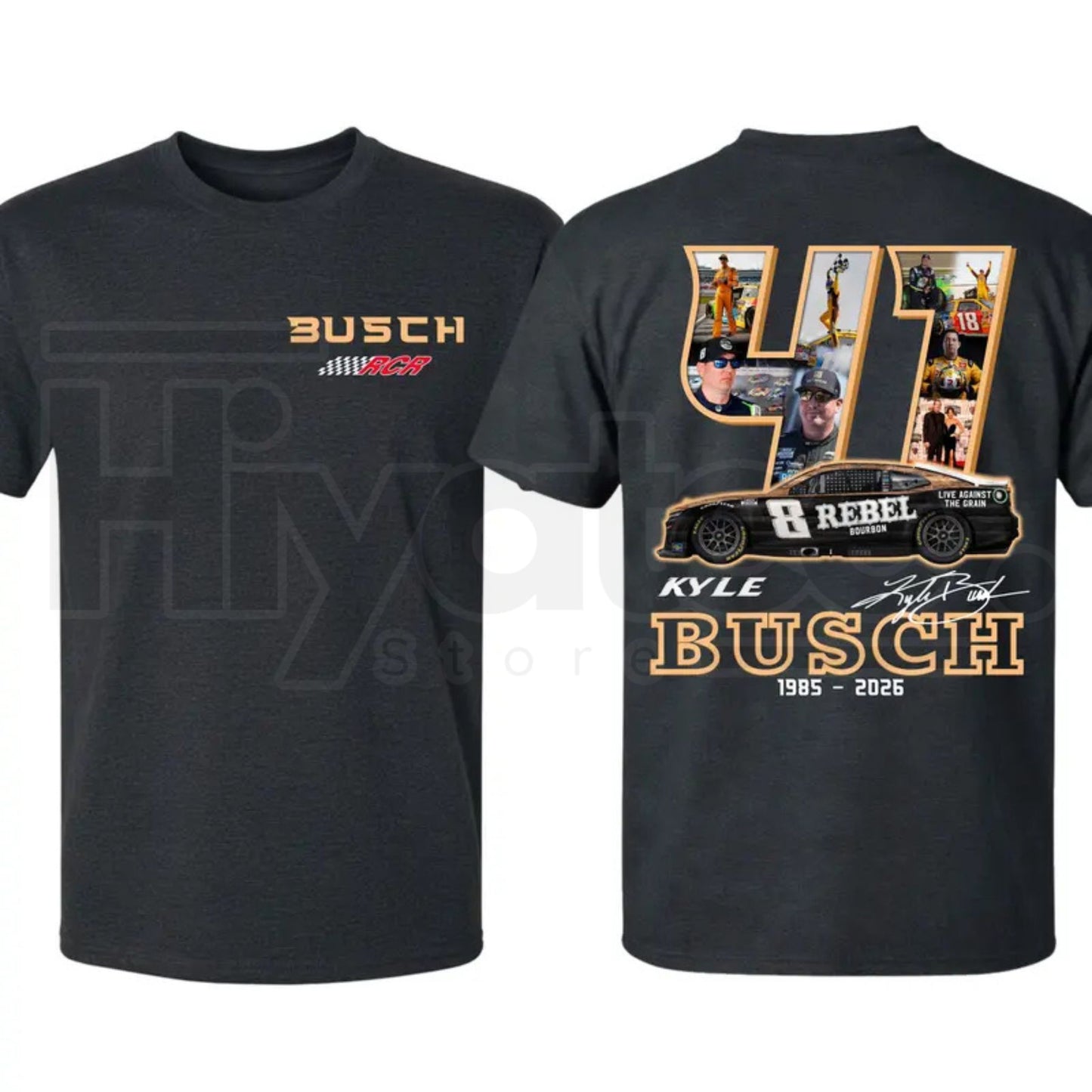 Kyle Busch Rowdy Racing Tribute T-Shirt – Vintage NASCAR Legend Graphic Tee