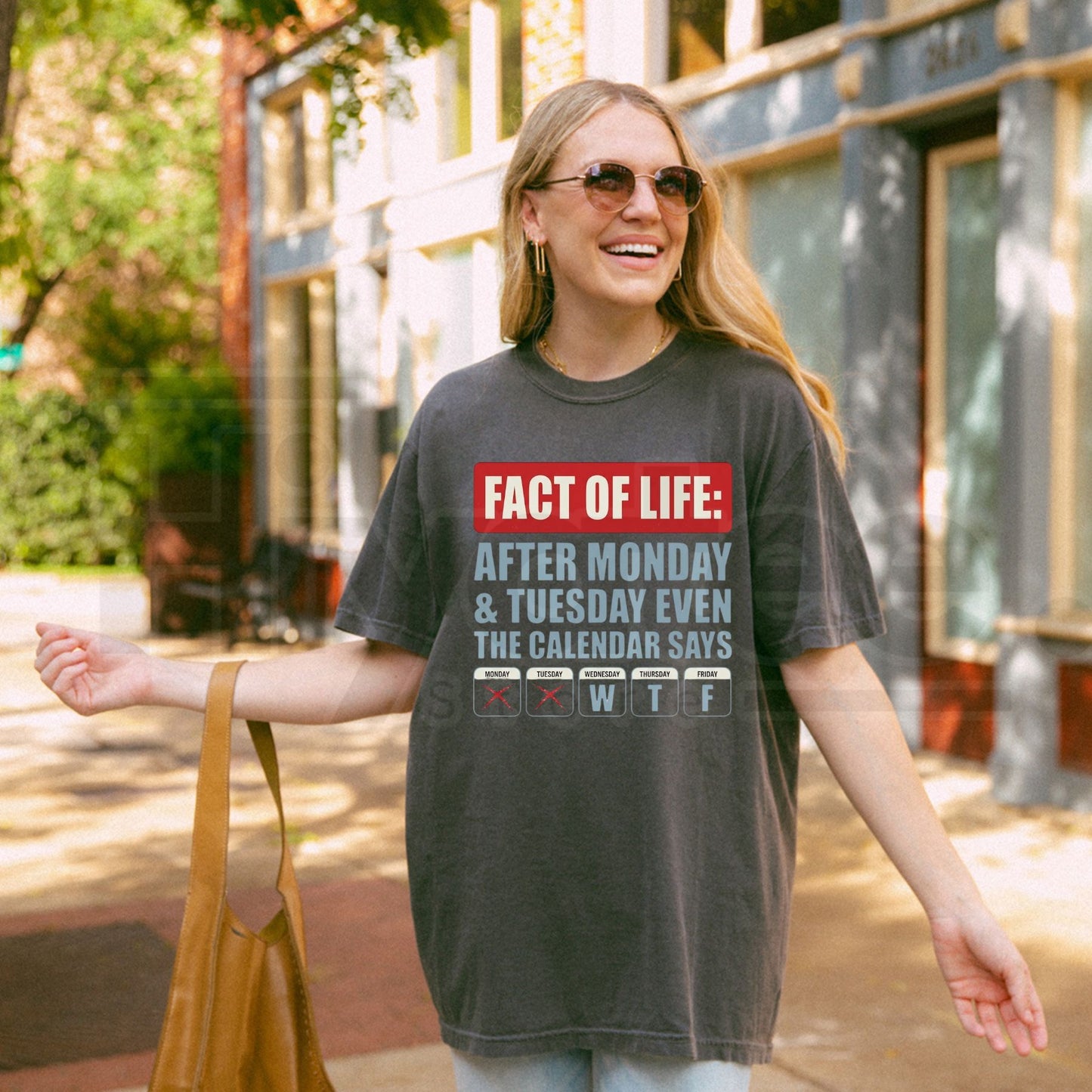 Fact Of Life WTF Calendar T-Shirt – Relatable Weekday Joke Gift Graphic Tee
