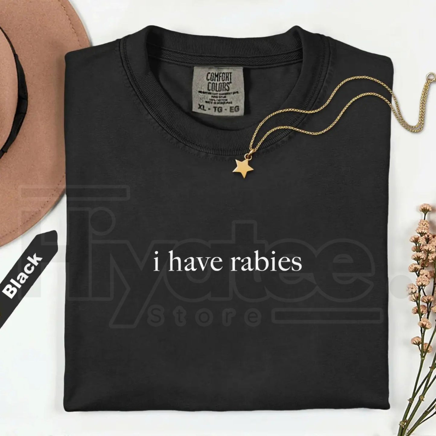 Comfort Colors I Have Rabies Graphic Tee – Aesthetic Unhinged Sarcasm Shirt