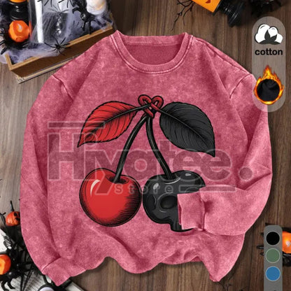 Women's Vintage Soft Pullover Sweatshirt – Fleece Lined, Round Neck Long Sleeve for Fall & Winter