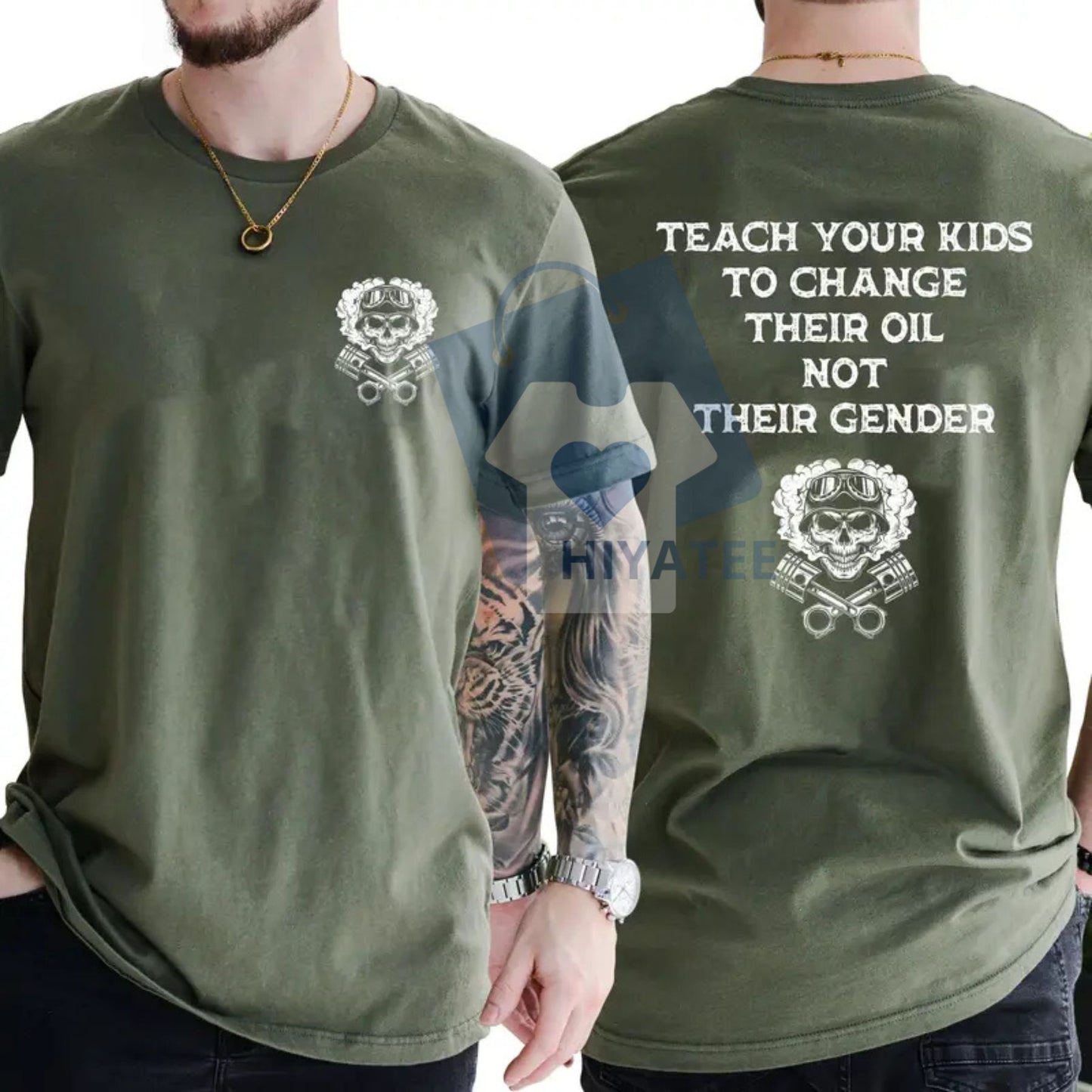 Teach Your Kids To Change Their Oil Not Their Gender Shirt – Bold Statement Graphic Tee, Casual Cotton T-Shirt for Men & Women
