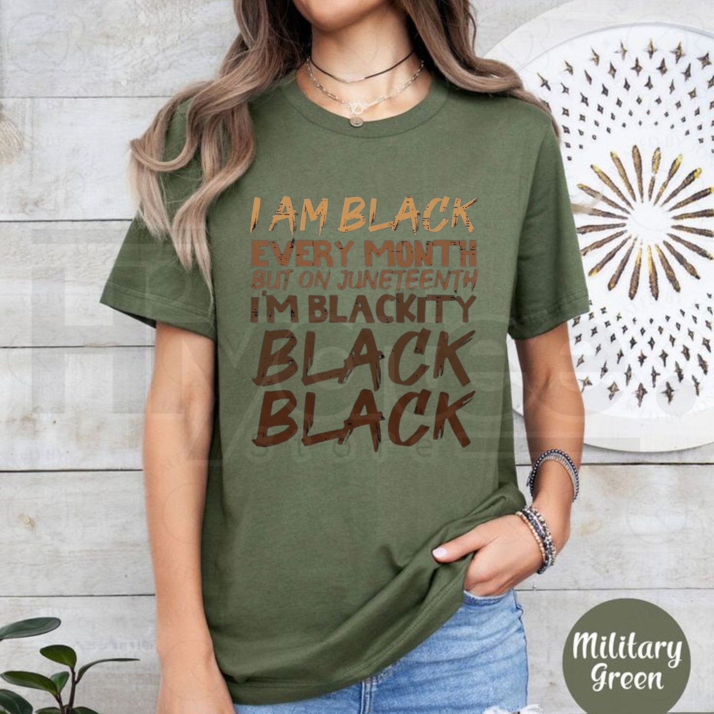 I Am Black Every Month Juneteenth T-Shirt – Blackity Black History Pride Graphic Tee