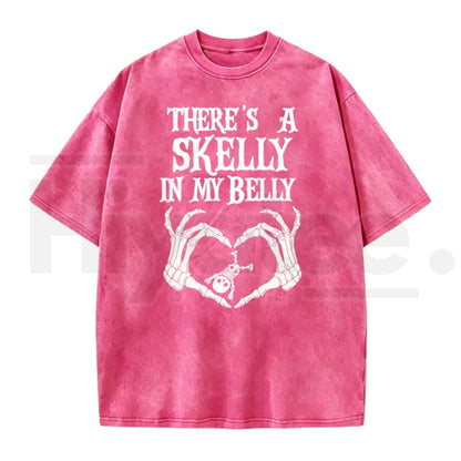 Spooky Mama Pumpkin Baby Reveal Washed Tee