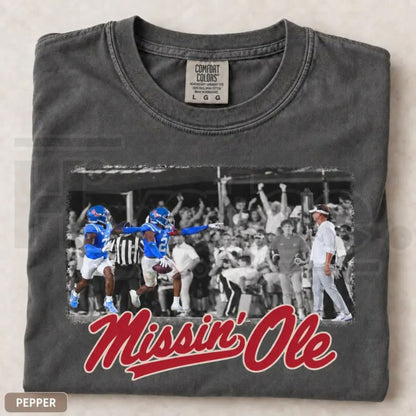 Comfort Colors Mississippi Iconic Moment Old Coach Game Day Tee