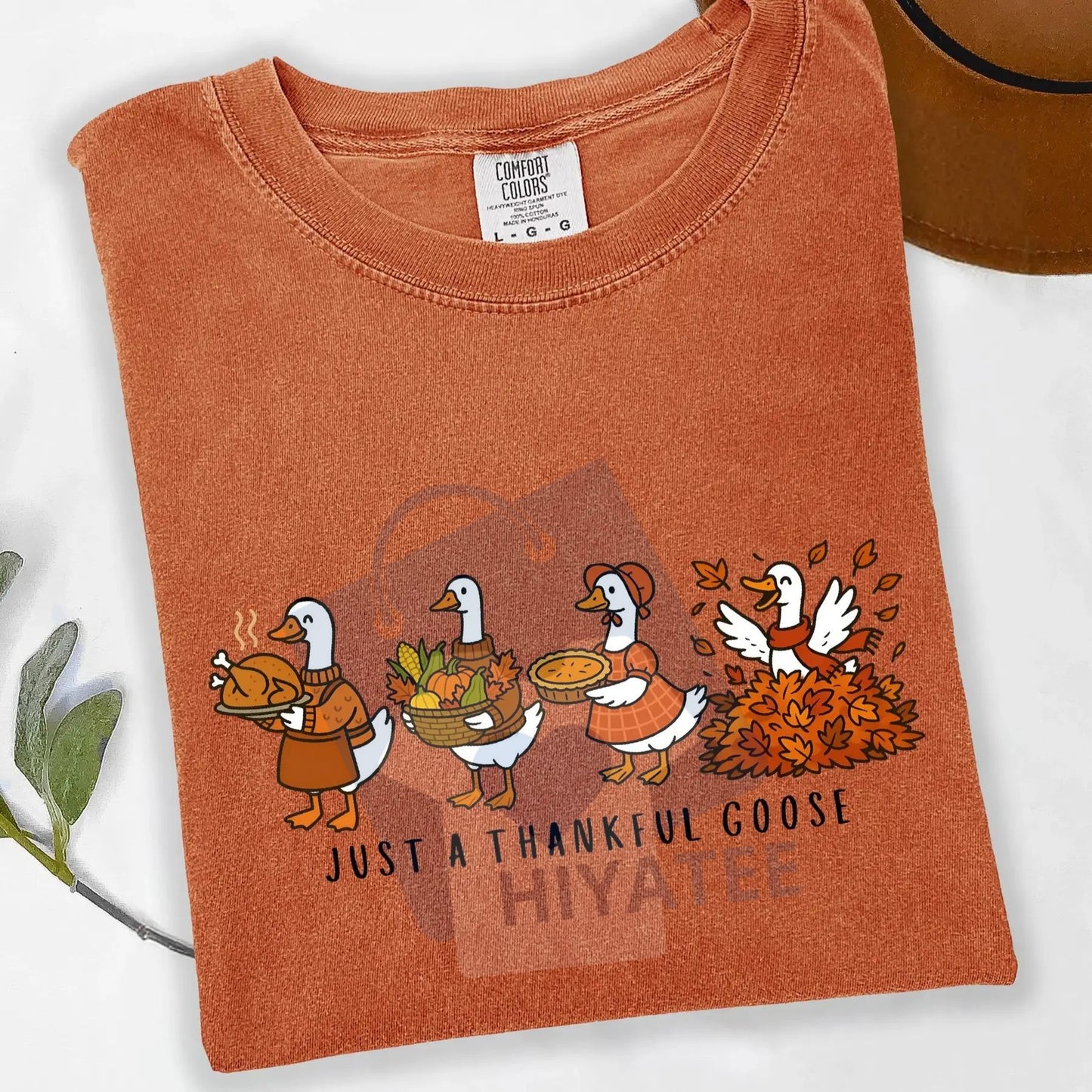 Comfort Colors Just a Thankful Goose Shirt – Silly Goose Thanksgiving Tee, Funny Family Fall Vibes Shirt