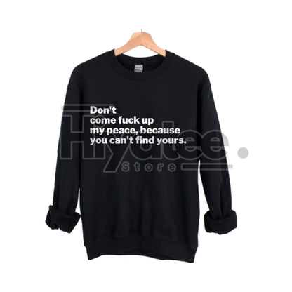 My Peace Unisex Sweatshirt: Mental Health Self-Care Crewneck, Comfort Minimalist Slogan Pullover, Wellness Gift