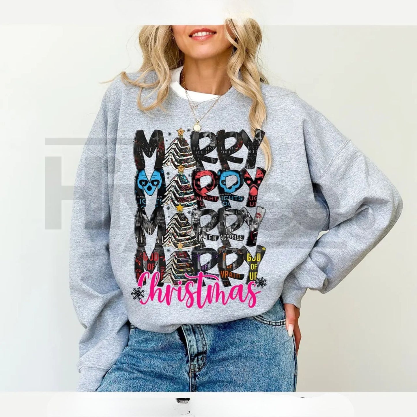 Haunting Adeline Morally Grey Christmas Sweatshirt