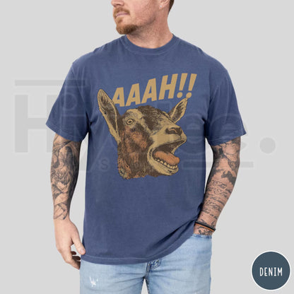 Funny Goat Halloween Shirt Meme Farm Animal Humor Comfort Colors Tee