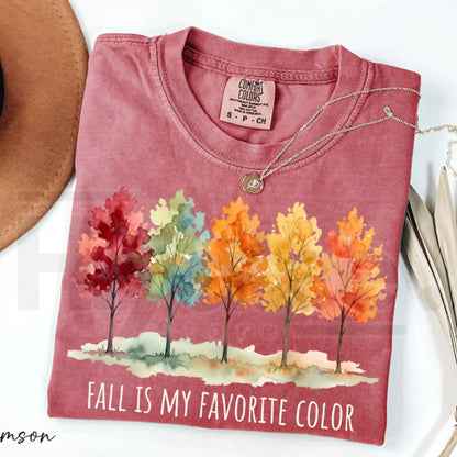 Fall Is My Favorite Color Shirt Comfort Colors Autumn Vibes Thanksgiving Tee